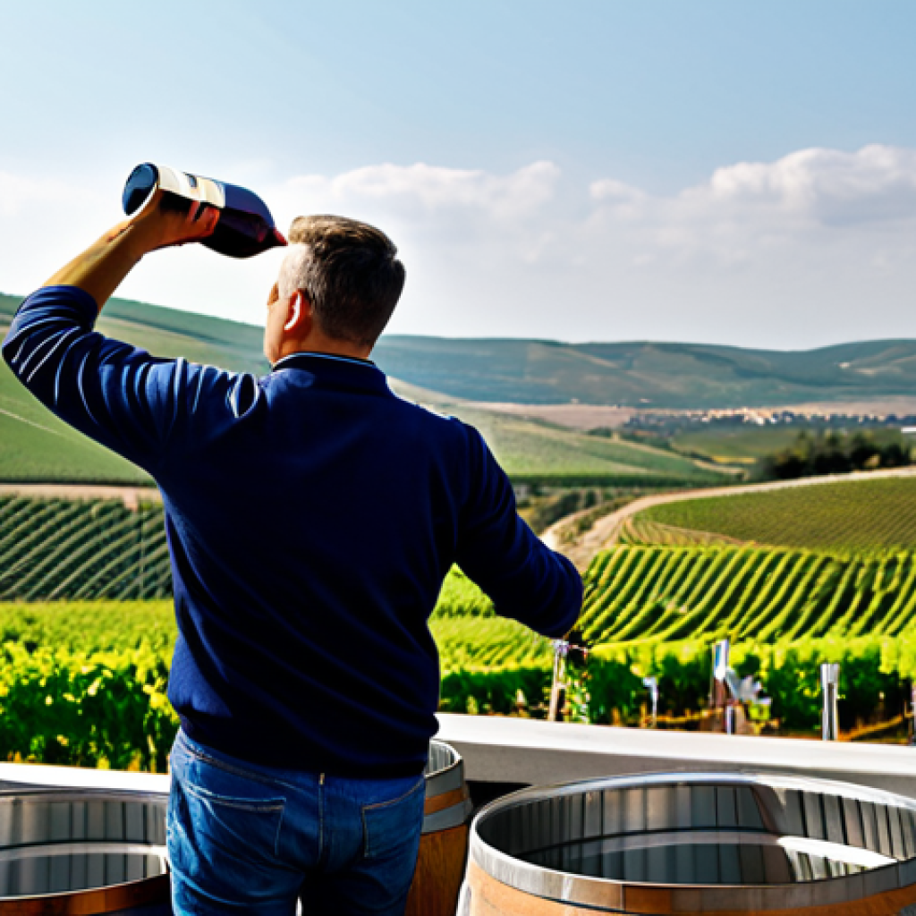 **

"A modern winery in the Odessa region of Ukraine, featuring stainless steel tanks and oak barrels. A winemaker, fully clothed in appropriate attire, inspects the wine. Rolling hills with vineyards in the background. Professional photography, high quality, safe for work, appropriate content, fully clothed, professional, natural proportions, well-formed hands."

**