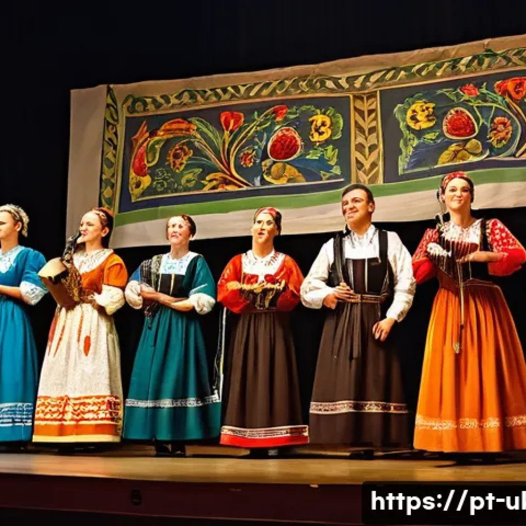 우크라이나에서 꼭 봐야 할 공연 - A lively Ukrainian folk music concert scene in Lviv&rsquo;s National Cultural Center, featuring musicians ...