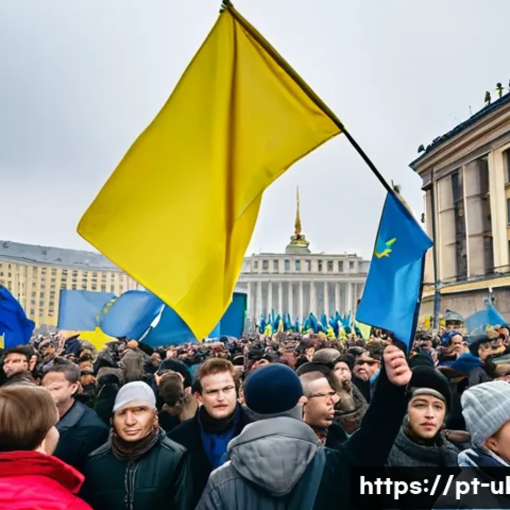 유로마이단 혁명 배경 - A large, diverse crowd of Ukrainian protesters gathered in Kyiv's Maidan Nezalezhnosti square during...