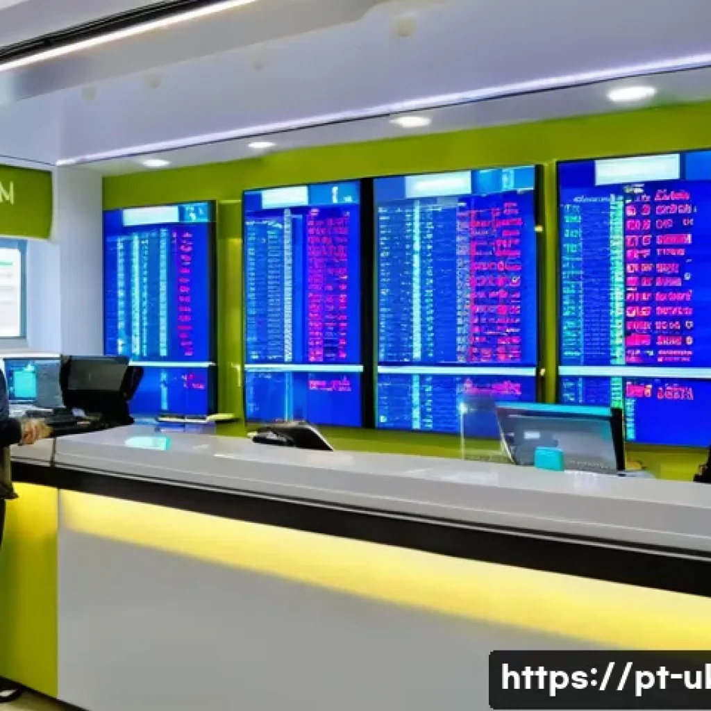 우크라이나 환전 방법 - A bustling Ukrainian currency exchange office in Kyiv, showing authorized exchange houses with clear...