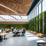 Home 19 우크라이나 대학 순위 - A modern Ukrainian university campus featuring advanced digital infrastructure: sleek, spacious stud...